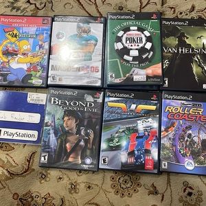 PS2 game lot. All games. Damaged case to simpsons game.